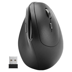 코시 무소음 버티컬 무선마우스, 블랙, M4003WL