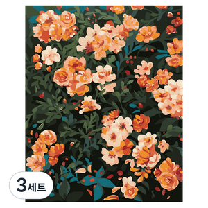플레이어바웃 DIY 유화 그림그리기 세트 40 x 50 cm, 로즈 블로썸(GX45627), 3세트