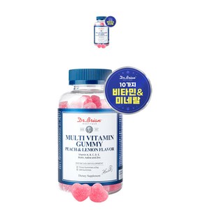 닥터브라이언 멀티비타민 구미 복숭아 & 레몬맛, 100정, 300g, 2개