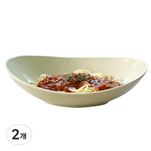 도호 디퓨어 컬러 타원 파스타볼, 베이지, 2개