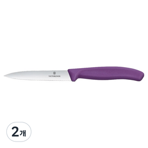 빅토리녹스 스위스 클래식 물결날 과도 10cm 6.7735.C1, 퍼플, 2개
