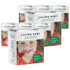 Cooing 에어드라이 풀커버 팬티형 기저귀 아동용, 점보형(2XL), 160매