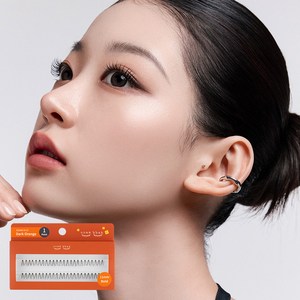 깜빡 인조 가닥속눈썹 11mm 볼드 1기둥, DarkOrange, 1개