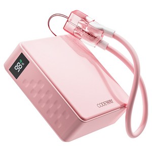 코드웨이 미니 고속충전 보조배터리 10000mAh + C타입 초고속충전 케이블, 핑크