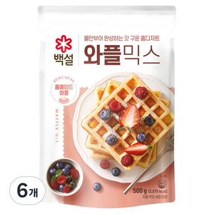 백설 와플믹스, 500g, 6개