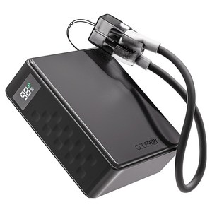 코드웨이 미니 고속충전 보조배터리 10000mAh + C타입 초고속충전 케이블, 블랙