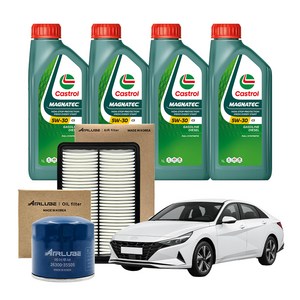 캐스트롤 마그네틱 5W-30 엔진오일세트 출장교체, 더뉴아반떼 AD LPG 1.6 LPI 2018년~2020년, 현대, 1세트