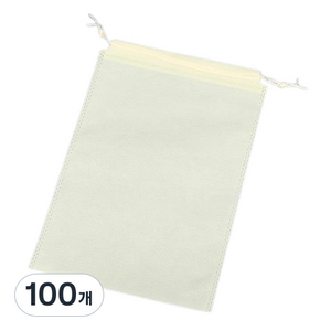 구공칠씨씨 타포린백 부직포 가방 대형 15 x 20 cm, 베이지, 100개