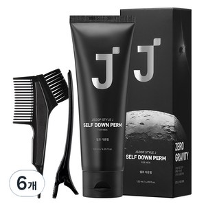 제이숲 스타일제이 포맨 셀프 다운펌 모든모발용 + 집게 + 펌지 + 장갑 + 펌브러쉬 세트, 120ml, 6개