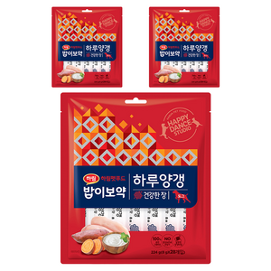하림펫푸드밥이보약 강아지 하루양갱 파우치, 건강한 장, 224g, 3개