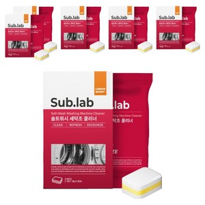 서브랩 솔트워시 세탁조 클리너 타블렛 8p, 144g, 6개
