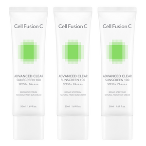 셀퓨전씨 어드밴스드 클리어 썬스크린 100 SPF 50+ PA++++, 50ml, 3개