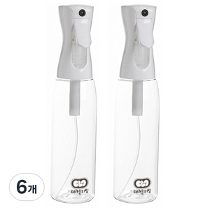 더나은리빙 초미세 분무기 안개분사 500ml, 6개, 화이트