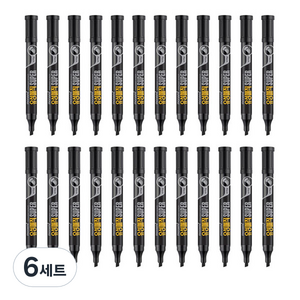 모나미 유성매직 슈퍼 C, 흑색, 72개
