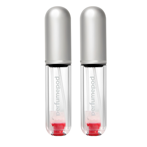 트라발로 퍼퓸팟 퓨어 펌핑식 충전 휴대용 향수공병 5ml, 실버, 2개