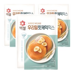 백설 우리밀 핫케익믹스, 500g, 3개