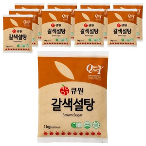 큐원 갈색설탕, 1kg, 10개