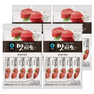 맛선생 한우 스틱형, 80g, 4개