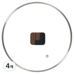 실바트 넘침방지 스팀홀 강화유리 뚜껑, 4개, 30cm