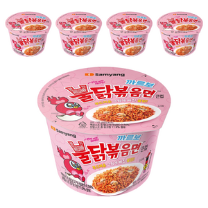 삼양 큰컵 까르보 불닭볶음면 105g, 5개