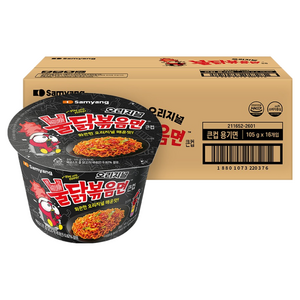 불닭볶음면 큰컵 105g, 16개