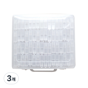 홈데코 보석자수용 비즈보관함 64칸, 투명, 3개