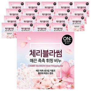 온더바디 플라워 휘핑 비누 체리블라썸, 90g, 20개입