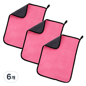 소니오 투톤 컬러 소프트 핸드타월 30 x 40 cm, 02 핑크, 6개