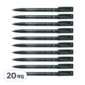 스테들러 317 다용도 유성펜 1.0mm, 블랙, 20개