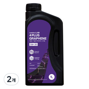 카닥랩 4PLUS 그래핀 가솔린 LPG 엔진오일, 2개, 5w30, 1L