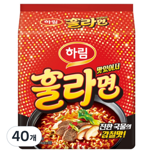 하림 맛있어서 훌라면 112g, 40개