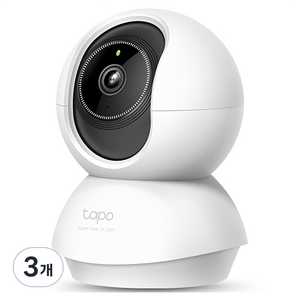 타포 3K 5MP 회전형 스마트 홈 WiFi 카메라, Tapo C230, 3개