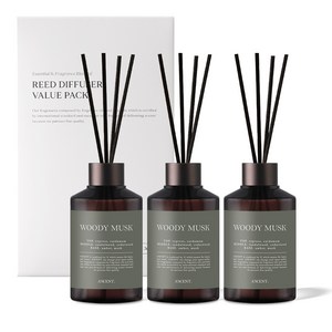 에이센트 퍼퓸드 디퓨저, 우디머스크, 200ml, 3개