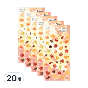 쁘띠팬시 sweet autumn 스티커, 혼합색상, 20개