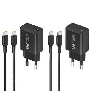 YINTO c타입 고속 충전기 25W PD3.0 PPS + C to C 1.5m 100w 케이블 세트, 2세트, 블랙 골드박스 특가