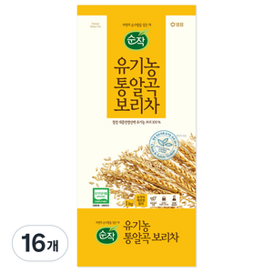 순작 유기농 통알곡 보리차, 1kg, 1개입, 16개