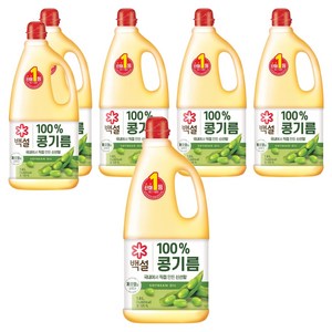 백설 콩기름, 1.8L, 6개