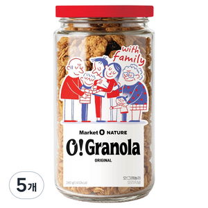 마켓오네이처 오그래놀라 오리지널 시리얼, 280g, 5개