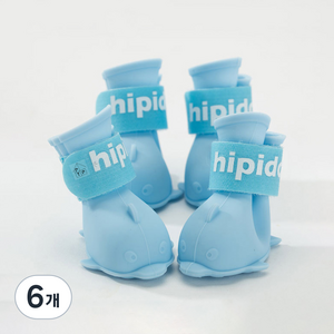 파스텔펫 반려동물 고래 레인부츠 4p, 블루, 6개