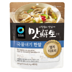 맛선생 멸치 디포리 국물내기 한알 40개입, 160g, 1개
