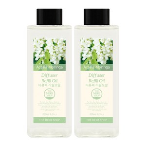 더허브샵 디퓨저 리필오일, 아카시아모링가, 200ml, 2개