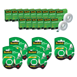 스카치 매직 셀로판 테이프 리필 18mm x 15m 3p + 디스펜서 122 18mm x 16m, 혼합색상, 5세트