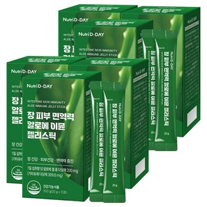 뉴트리디데이 장 피부 면역력 알로에 이뮨 젤리스틱 15p, 300g, 6개