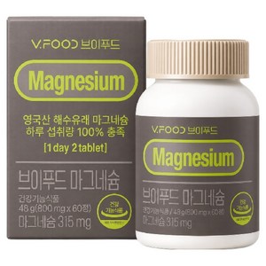 브이푸드 마그네슘 800mg, 60정, 1개