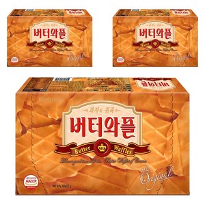 크라운 버터와플, 237g, 3개