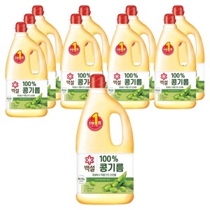 백설 콩기름, 1.5L, 10개