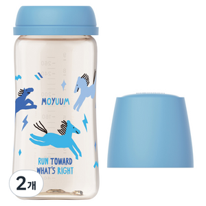 모윰 3세대 PPSU 올인원 젖병 노꼭지 드림포니, 아쿠아블루, 2개, 270ml