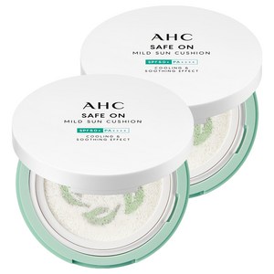 AHC 세이프온 마일드 선쿠션 SPF50+ PA++++, 25g, 2개