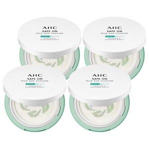 AHC 세이프온 마일드 선쿠션 SPF50+ PA++++, 25g, 4개