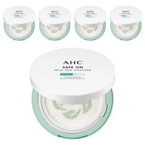 AHC 세이프온 마일드 선쿠션 SPF50+ PA++++, 25g, 5개